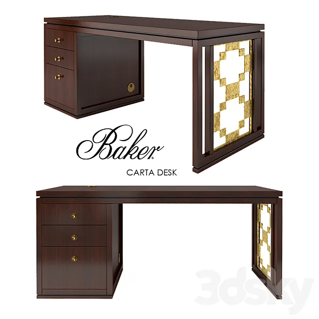 Table Baker CARTA DESK 3ds Max