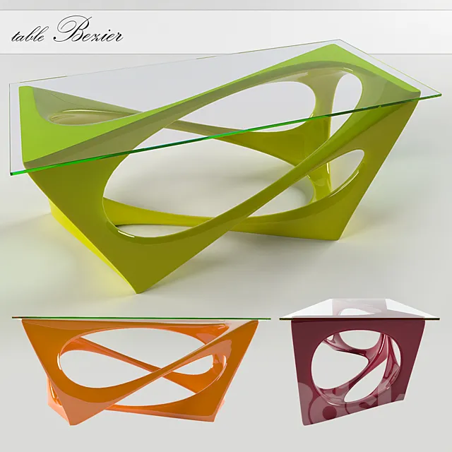 table Bezier 3DS Max Model