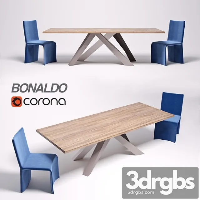 Table bonaldo big table chair bonaldo ketch dining chair 2 3dsmax Download