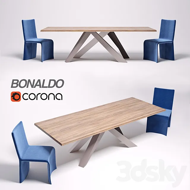 Table Bonaldo Big Table chair Bonaldo Ketch Dining Chair 3ds Max