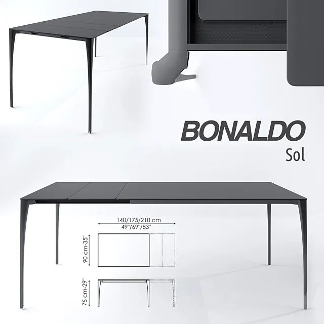 Table Bonaldo Sol 3ds Max