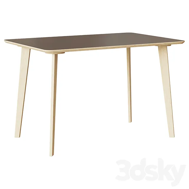 Table “breve” (Studiola) brown plywood 120x75x80 cm. 77818 3DSMax File