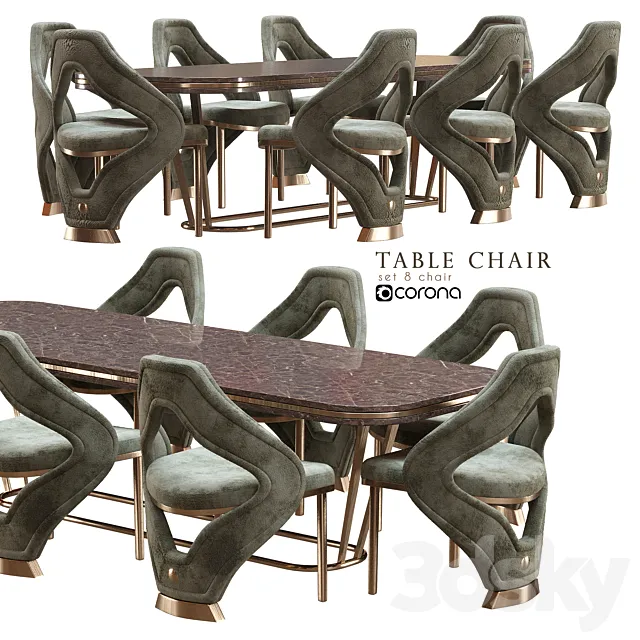 table chair modern 3DSMax File