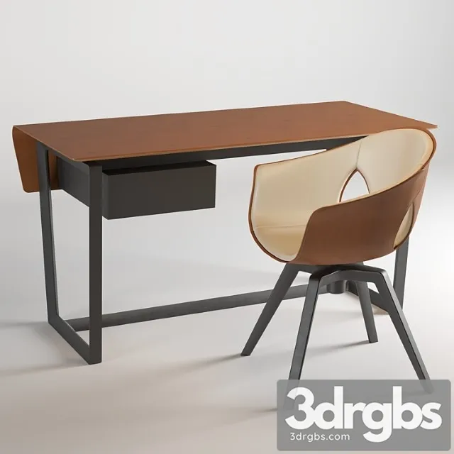 Table + chair poltrona frau ginger armchair & fred table 2 3dsmax Download