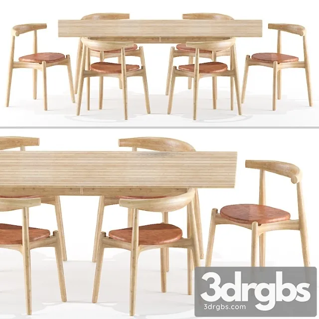 Table chair set 06 2 3dsmax Download