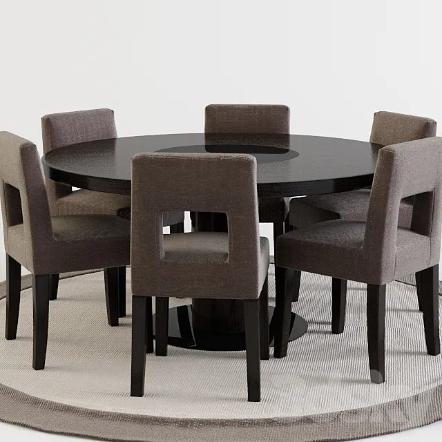 Table + chairs contemporary 3DSMax File