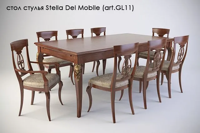 Table chairs Stella Del Mobile (art.GL11) 3dsMax Model