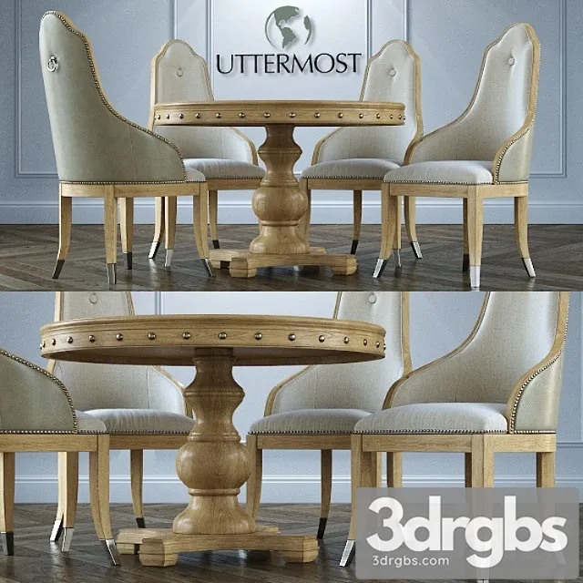 Table + chairs uttermost sylvana 2 3dsmax Download