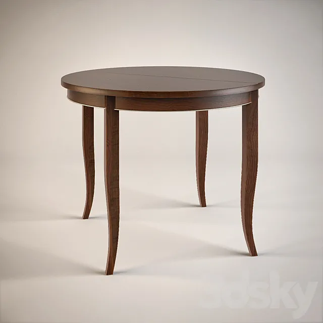 Table classic round 3ds Max