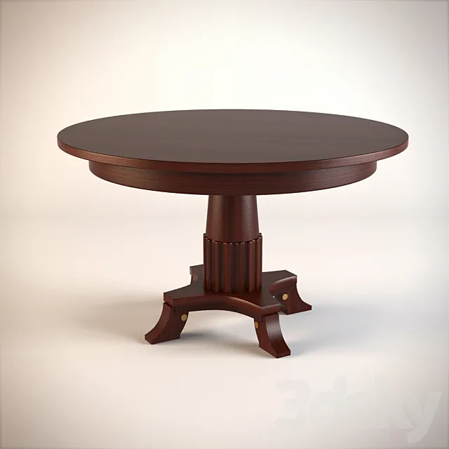 Table classic round 3ds Max