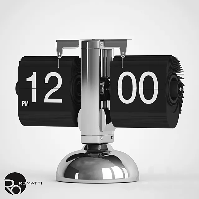 Table Clock Flip Romatti 3DS Max Model