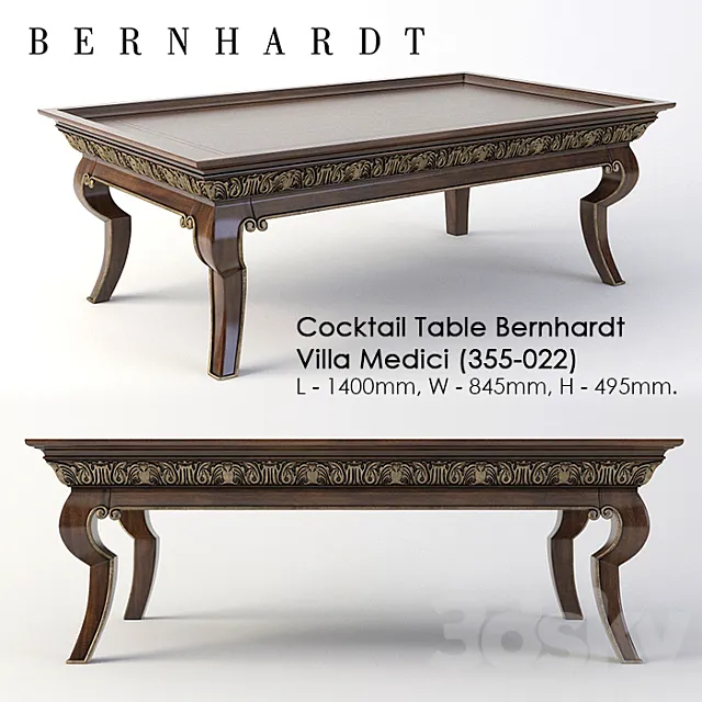 table coffee Bernhardt Villa Medici (355-022) 3DS Max Model