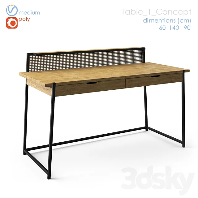 table concept 3DS Max Model