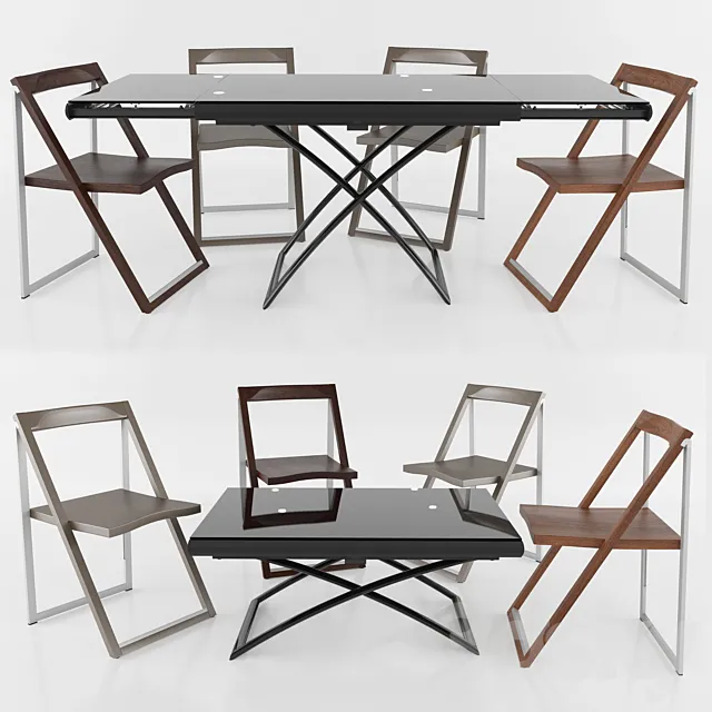 Table DAKOTA chair SKIP Calligaris 3ds Max