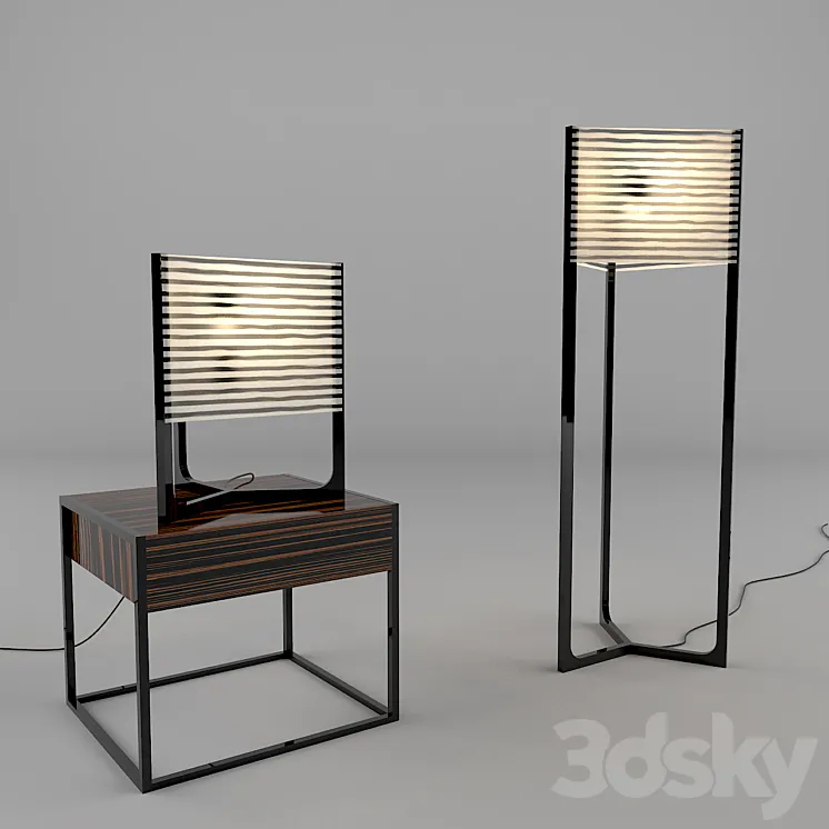 Table Floor Lamp 3DS Max