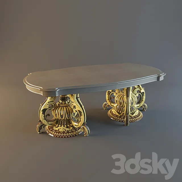 Table in Baroque style 3DS Max Model