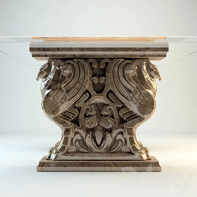 Table in the Gothic style 3DS Max Model