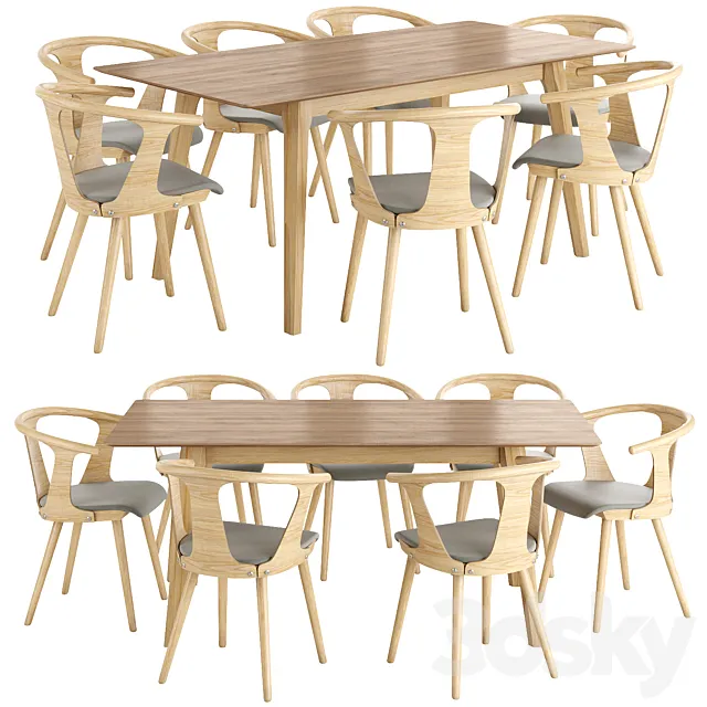 Table Jace and chair Yard by Cosmo 3ds Max
