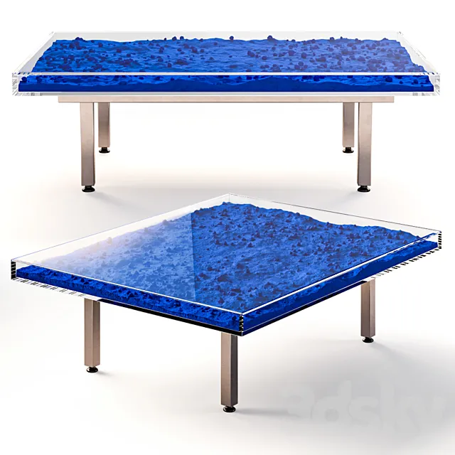 Table Klein Blue by Yves Klein 3DSMax File