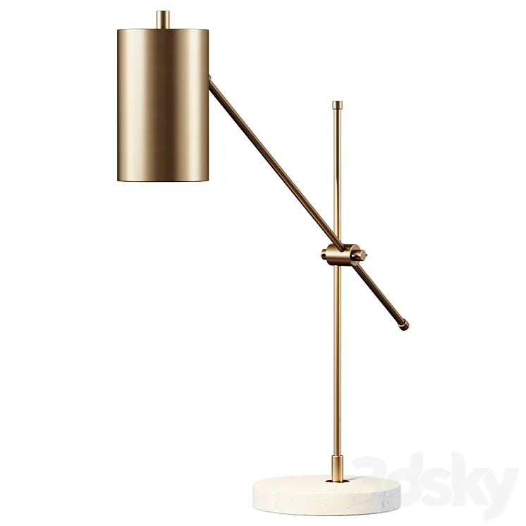 Table lamp Adjustable Antique Task Lamp work lamp 3DS Max Model