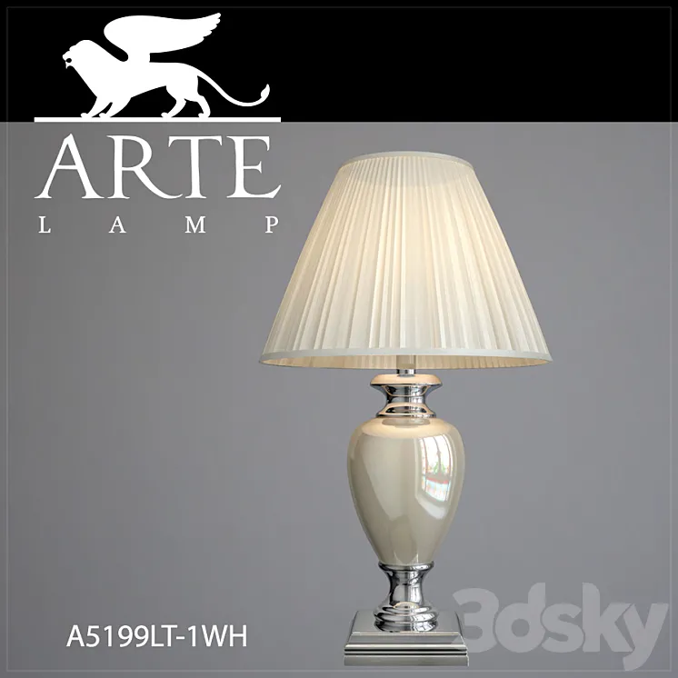 Table lamp Arte Lamp A5199LT-1WH 3DS Max