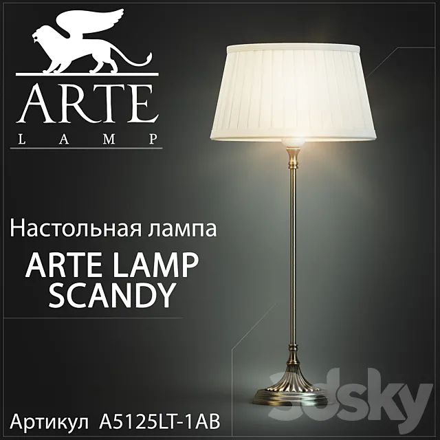 Table lamp Arte lamp scandy A5125LT-1AB 3DSMax File