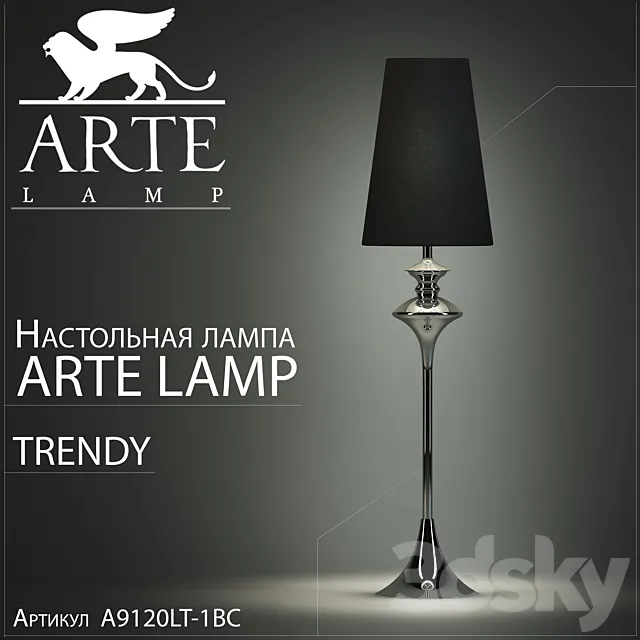 Table lamp arte lamp trendy A9120LT-1CC 3DSMax File