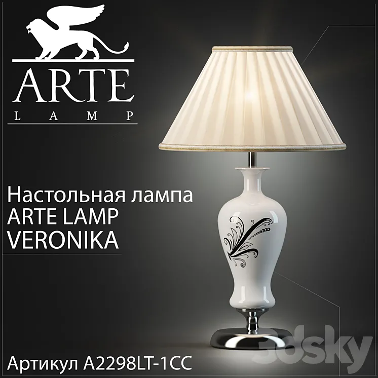 Table lamp Arte lamp Veronika A2298LT-1CC 3DS Max