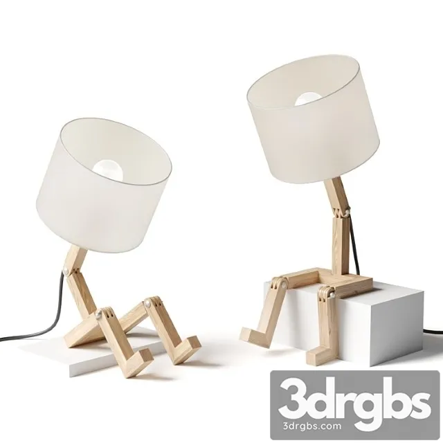 Table lamp artistic trisdar robot