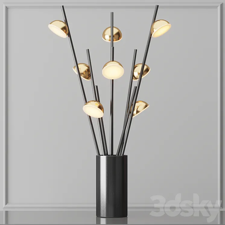 Table Lamp Bloom vertical 3DS Max