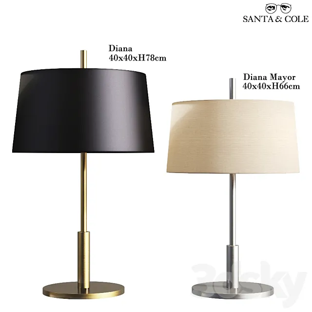 Table Lamp Diana Santa & Cole 3ds Max