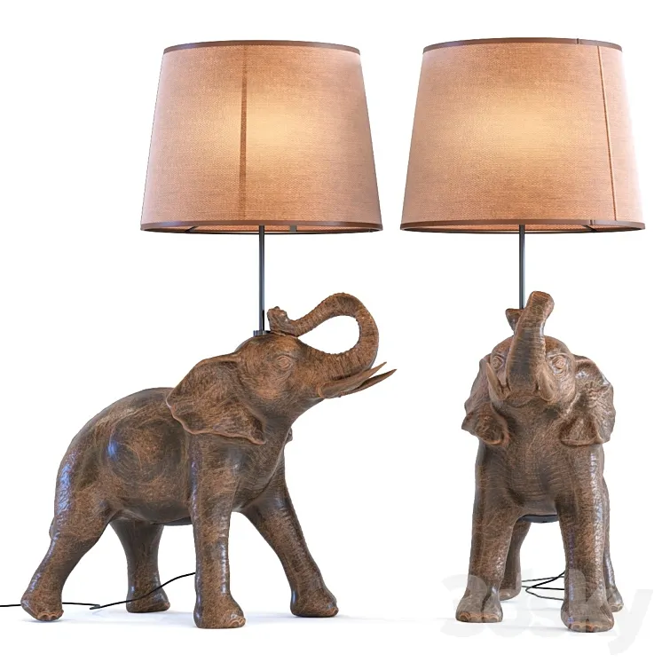 TABLE LAMP ELEPHANT SAFARI KARE DESIGN 3DS Max