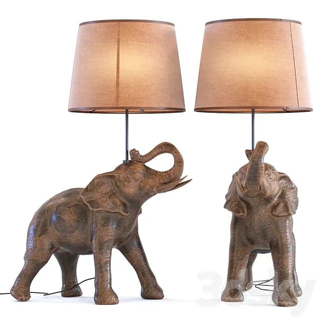 TABLE LAMP ELEPHANT SAFARI KARE DESIGN 3DSMax File