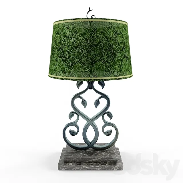 Table Lamp Floragreen 3DS Max Model