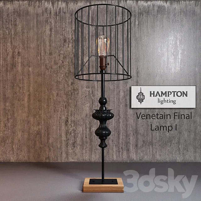 Table Lamp Hampton 3DS Max Model