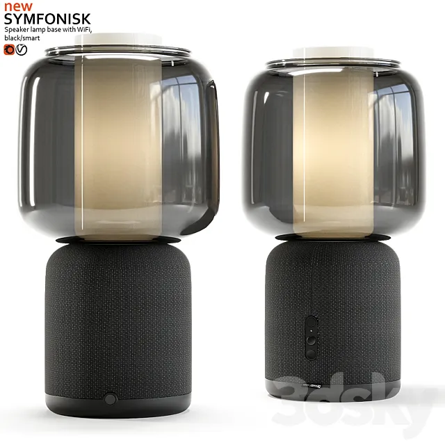 Table lamp IKEA SYMFONISK speaker lamp 3dsMax Model