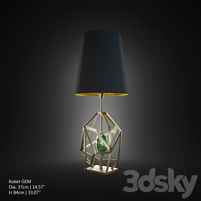 table lamp Koket GEM 3DSMax File