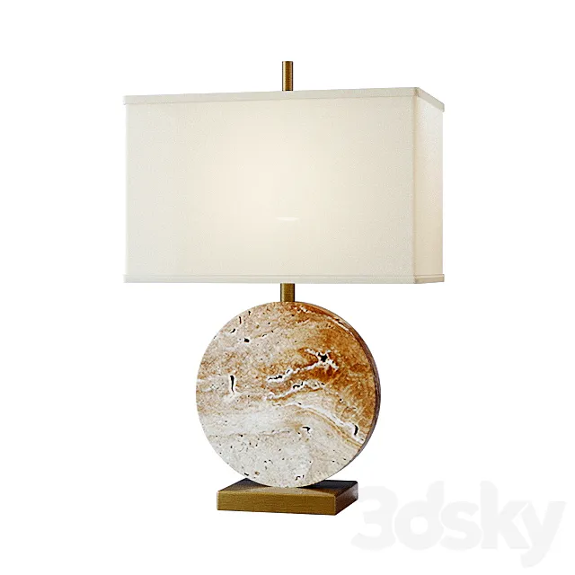 Table lamp Lua Grande Table Lamp beige marble 3DSMax File