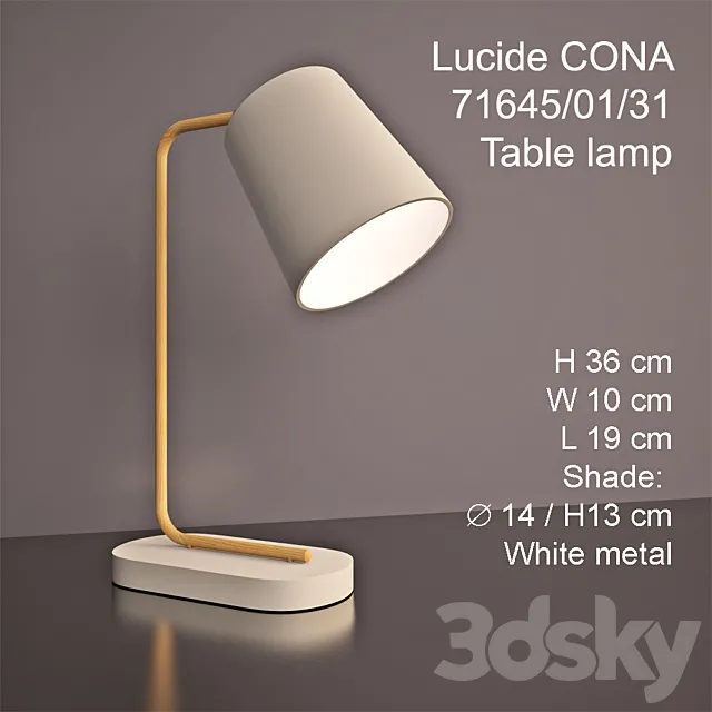 Table lamp Lucide CONA 71645_01_31 3ds Max