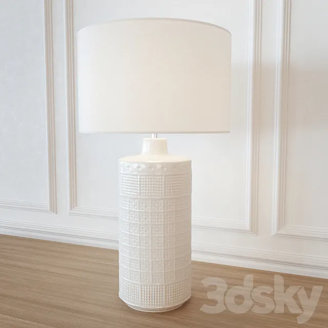 Table lamp POTTERYBARN Jamie Young Emma Ceramic Column Table Lamp 3ds Max