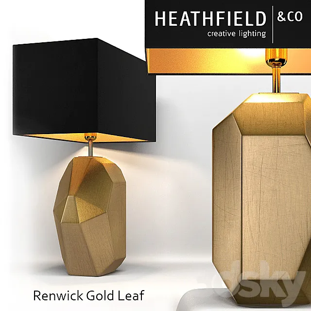 Table lamp Renwick Gold Leaf manufacturer Heathfield & Co _ Renwick Gold Leaf Table Lamp – Heathfield & Co 3ds Max