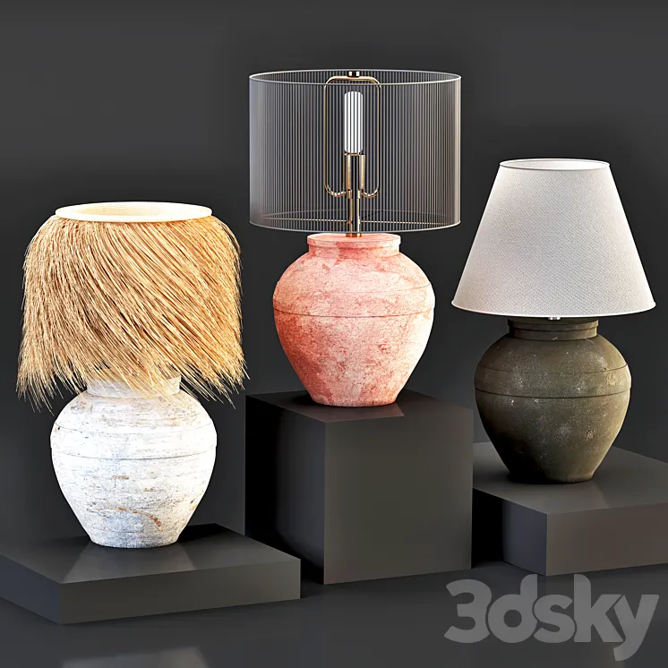Table lamp-set 01 3DS Max