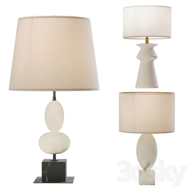 table lamp set 01- Versa & Dani & Amagansett 3DS Max Model