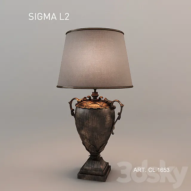 Table lamp Sigma L2 3DS Max Model