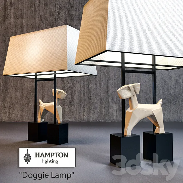 Table lamps Doggie 3DS Max Model