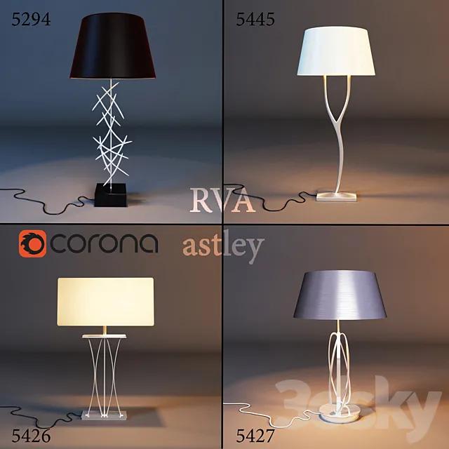 Table lamps RVAstley 3DSMax File