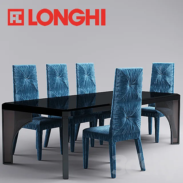 table longhi Rim. chair longhi Must. table longhi karl 3DSMax File