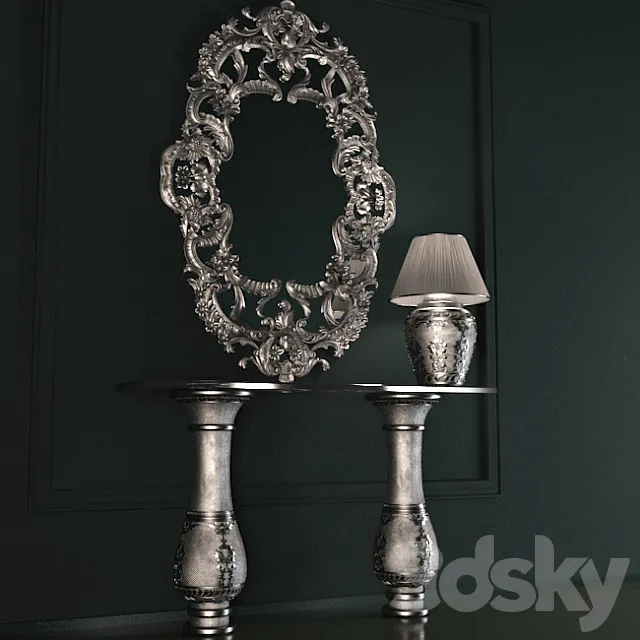 Table mirror classic 3ds Max