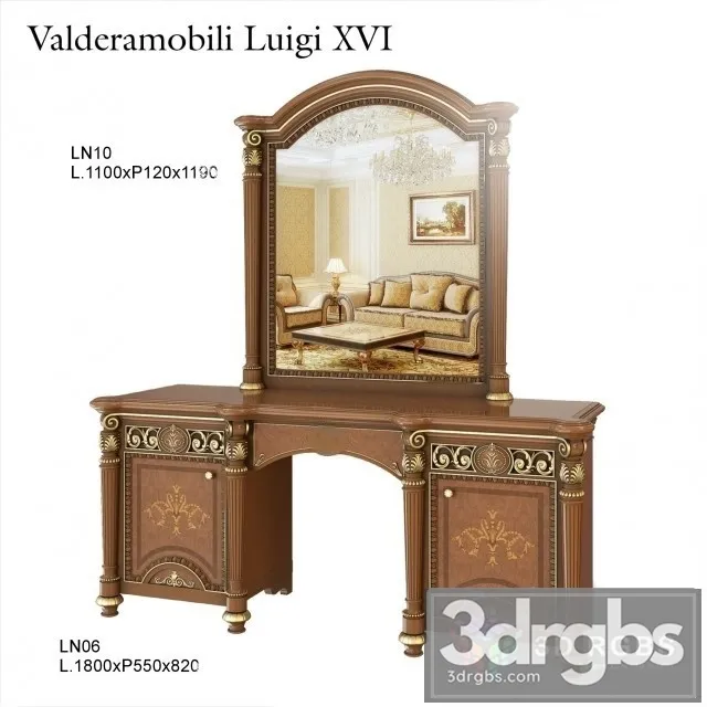 Table Mirror Valderamobili Luigi XVI 3dsmax Download
