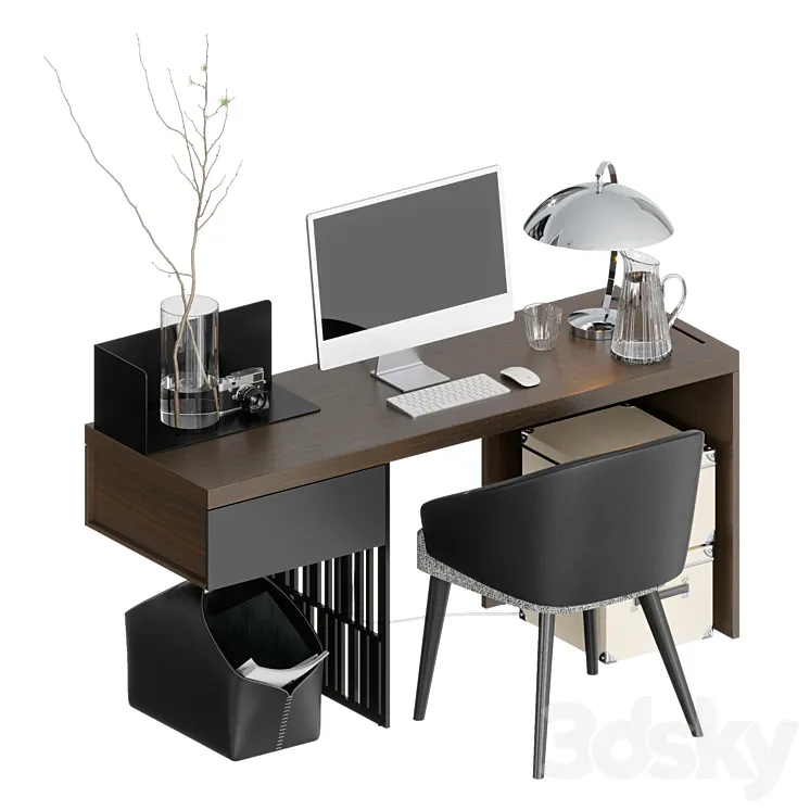 Table Molteni SCRIBA  Home Office Armchair Minotti Lawson IMAC 3DS Max